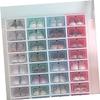 MAGICLULU 6pcs Stackable Shoe Storage Box Thicken Plastic Organizer for Sneakers Small Pink for Closet Entryway under Bed Storage view 3
