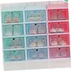 MAGICLULU 6pcs Stackable Shoe Storage Box Thicken Plastic Organizer for Sneakers Small Pink for Closet Entryway under Bed Storage view 4