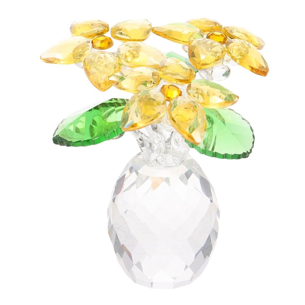 Cabilock 1pc Decorative Small Vase Unique Crystal Adornment for Home Decor for Desktop Rustic Farmhouse Aesthetic Design for Use