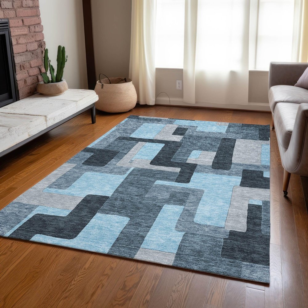 Addison Rugs Chantille ACN955 Sky 10' x 14' Indoor Outdoor Area Rug, Easy Clean, Machine Washable, Non Shedding, Bedroom, Entry, Living Room, Dining Room, Kitchen, Patio Rug