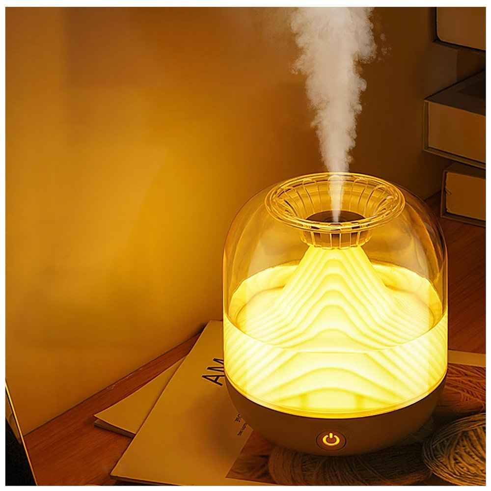 AKYLDI Landscape Design Small Humidifiers, 700ml Small Humidifiers for Bedroom, USB Rechargeable Water Humidifier for Travel, Car, Office Room, Bedroom,White