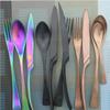 WHIERGGIN Silverware Set, 4/16/24/32/40/48 Pieces Silver Stainless Steel Cutlery And Spoon Set Matte Steak Cutlery (Color : Silver, Size : 1Set-4Pcs) view 3