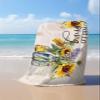 Sunflower Beach Towels Oversized Super Absorbent,Lightweight Bath Towel Quick Dry Sets For Bathroom/Pool/Rv Camping/Beach Play/Gym Room/Picnic Retro Spring Blossom Floral Summer Off-White 23"x47" view 3