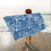 Navy Blue Coral Beach Towels Oversized Super Absorbent,Lightweight Bath Towel Quick Dry Sets For Bathroom/Pool/Rv Camping/Beach Play/Gym Room/Picnic Summer Beach Sea Abstract Geometric White 30"x60" view 1