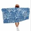 Navy Blue Coral Beach Towels Oversized Super Absorbent,Lightweight Bath Towel Quick Dry Sets For Bathroom/Pool/Rv Camping/Beach Play/Gym Room/Picnic Summer Beach Sea Abstract Geometric White 30"x60" view 2
