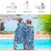 Navy Blue Coral Beach Towels Oversized Super Absorbent,Lightweight Bath Towel Quick Dry Sets For Bathroom/Pool/Rv Camping/Beach Play/Gym Room/Picnic Summer Beach Sea Abstract Geometric White 30"x60" view 4