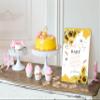 Baby Shower Games - Honey Bee Don't Say Baby Clothespin Game, 1 Sign and 50 Mini Clothespins, Gender Reveal Game, Sunflower Bee Baby Shower Decoration Supplies (JZC17) view 4
