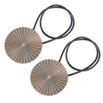 WEAREZ Creative Hundred Curtain Hooks Ties, Round Magnetic Curtain Tiebacks, 40cm/15.7in, 2 Pieces