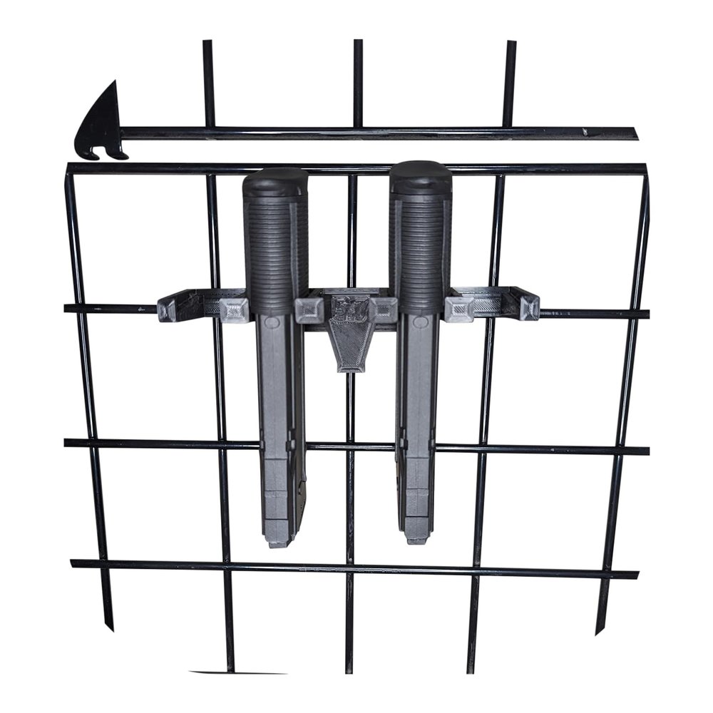 Hammy3DPrints Mount for FN Five-Seven Mags - Gridwall | Magazine Holder Storage Rack (2 Mag)
