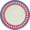 Polmedia Polish Pottery Pasta Bowl 9-inch - Love Struck Pattern Handmade in Boleslawiec Poland by Ceramika Artystyczna + Certificate of Authenticity view 1