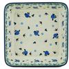 Polmedia Polish Pottery Authentic Polish Pottery Square Baker in Blue Bird Babies Design Handmade in Bolesawiec Poland by Ceramika Artystyczna + Certificate of Authenticity view 2