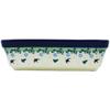 Polmedia Polish Pottery Authentic Polish Pottery Square Baker in Blue Bird Babies Design Handmade in Bolesawiec Poland by Ceramika Artystyczna + Certificate of Authenticity view 3