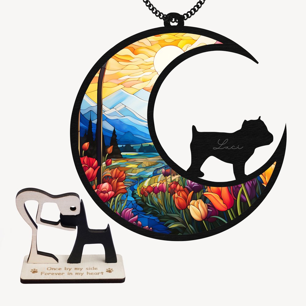 6" Brussels Griffon Dog Memorial Suncatcher Window Car Hanging Dog Memorial Ornament Loss of Dog Sympathy Gift for Pet Lover Dog Passing Away Gifts SC-D-B6-6-67
