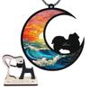 6'' Chihuahua Long Hair Dog Memorial Suncatcher Window Hanging Dog Memorial Ornament Loss of Pet Sympathy Gift for Dog Lover in Loving Memory for Loss Dog SC-D-B4-6-24 view 1
