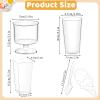 ALEXPRE 240 Packs 2/3 oz Mini Dessert Cups with Spoons, Square/Round/Round Goblet Clear Dessert Parfait Cups, Mini Plastic Dessert Cups Small Reusable Fruit Ice Cream Pudding Appetizer Cup Bowls view 2