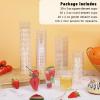 ALEXPRE 240 Packs 2/3 oz Mini Dessert Cups with Spoons, Square/Round/Round Goblet Clear Dessert Parfait Cups, Mini Plastic Dessert Cups Small Reusable Fruit Ice Cream Pudding Appetizer Cup Bowls view 3