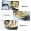 Garneck 1pc Soap Dish Bathroom Soap Holder in Sink Sponge Holder Vanity Tray Bath Soap Liquid Sink Tray Sink Soap Holder Shower Gel Bathroom Soap Holding Dish Jewelry Gold Ceramics view 3