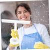 FOMIYES Glass Wiper Window Cleaning Wiper Glass Cleaning Tool Glass Clean Tool Window Cleaner with Disc Window Cleaners with Disc Window Wipers with Discs, 21.7X19.5CM, White view 2