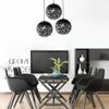 Simple Industrial Retro Sphere Iron Metal Droplight Black Hanging Lamps Compatible with Bedrooms Kitchen Island Wire Cage Chandelier Ceiling Lamp Floodlight E27 Adjustable Suspension Light Compatible view 4