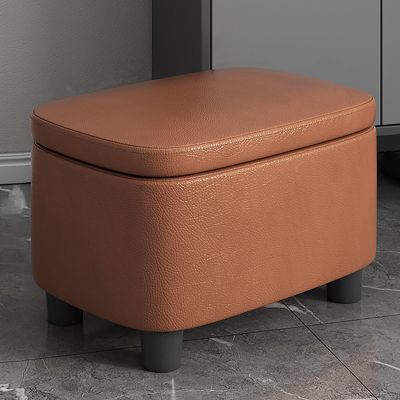 Bench seat with storage, bedroom storage bench, upholstered storage bench, wooden storage bench, small wood bench, leather bench, living room bench, entrance bench: wide application ( Color : Ginger ,