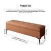 Bedroom bench with storage, storage bench for living room, bed ottoman bench, padded bench, wooden storage bench, foyer bench for entryway, narrow bench, bench for bedroom end of bed, leather bench ( view 2