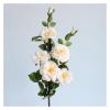 HASMI Artificial Flowers Simulated Rose Branch Home Wedding Banquet Birthday Valentine's Day Artificial Flower Decoration Silk Vase Flower Arrangement Fake Flowers (Color : White) view 4
