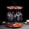 1 Piece Rustic Stemware Rack, 6-Hook Countertop Wine Glass Holder, Tabletop Upside Down Wine Glass Display Stand, for Home/Kitchen/bar Decorative view 2
