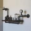 Industrial Pipe Shelving, Wall Mounted 19.6 Inch Rustic Metal Floating Shelves, Bookshelf Storage Shelving, for Bedroom, Bathroom, Living Room Decor, Easy to Assemble view 4