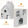 VINTORKY House Shape Candlestick Iron Tealight Holder Gothic Decor Rustic Home Decoration view 2