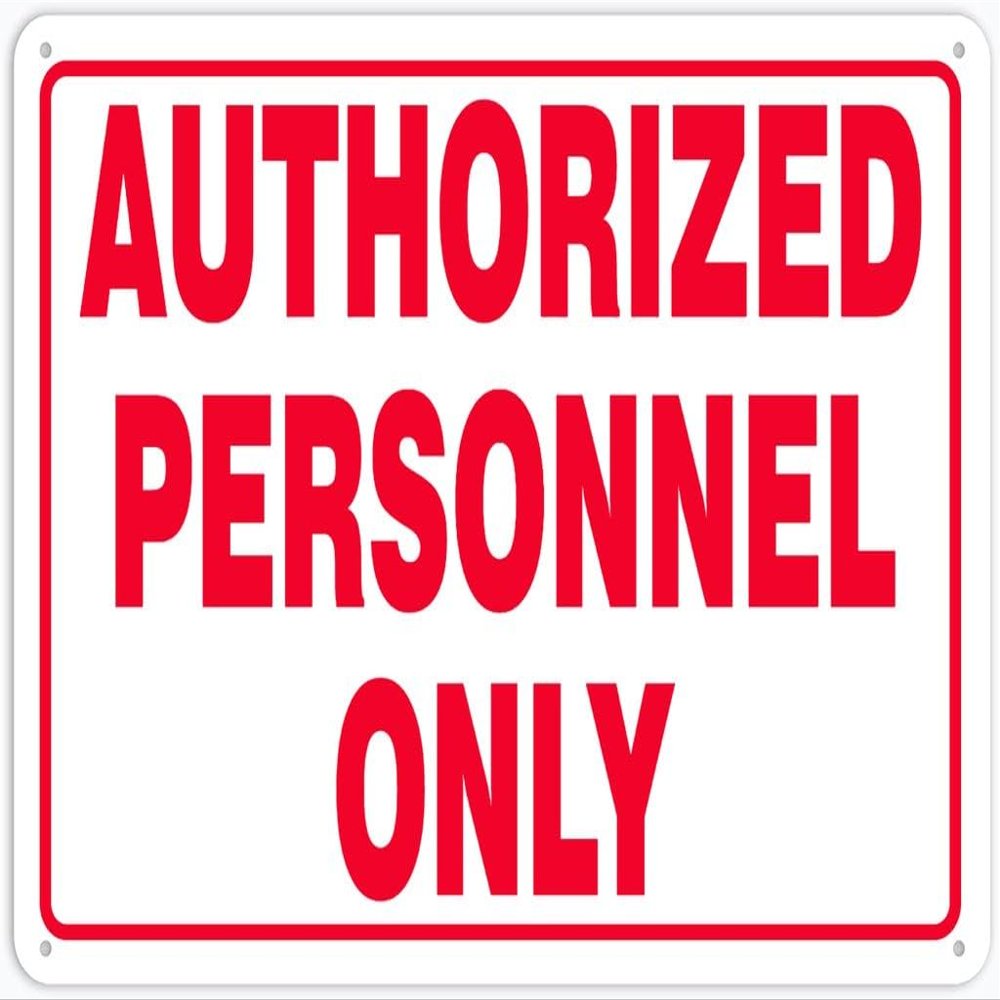 Authorized Personnel Only Outdoor Street & Home Bar Club Kitchen Restaurant Wall Art Decor Plaque Signs 12X8Inch