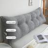 MOUNW Large Headboard Pillow Headboard Wedge Pillow Bed Rest Reading Pillow Bolster Triangular Pillow Backrest Positioning Support Long Pillow for Daybed, Full-47x20x8in, Beige view 2