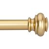 SIMEWIN Heavy Duty Curtain Rods for Windows 72 to 144 Inches, 1 Inch Gold Curtain Rod for Bedroom, Living Room, Patio, Kitchen, Adjustable Curtains Rods with Classic Finials, Gold Finishing view 1