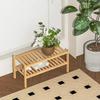 Bamboo Shoe Rack 2-Tier Organizer-Stackable Storage Shelf with Multi-Function Combinations-Free Standing Shoe Racks for Closet,Entryway,Hallway,Bathroom,Living Room Shoe Organization (Natural, 2-Tier) view 2