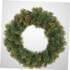 HOOTNEE 30cm Christmas Pine Wreath PVC Decor Lifelike Artificial Wreath Unlit Wall Door Window view 3