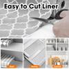 Gopas Drawer and Shelf Liner for Kitchen Cabinets Non-Adhesive, Non-Slip Cabinet Liner Shelf Paper Strong Grip Waterproof Easy to Clean for Kitchen Shelves Cupboard, Gray Lantern,12IN X 20FT view 4