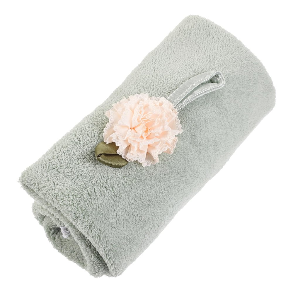 Ciieeo 1pc Coral Fleece Round Hand Towels for Kitchen and Bathroom Soft Highly Absorbent Towel for Wiping Hands Decorative and Functional Accessory Green