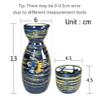 XARONF Sake Set Japanese Sake Cup Set Traditional Hand Painted Design Porcelain Pottery Ceramic Cups Crafts Wine Glasses 5 Piece view 2