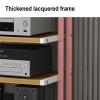 Movable 3/4/5 Tier AV Media Stand Corner Shelf Adjustable Storage Rack Floor-Standing Multi-Function Shelf Cabinet Component Cabinet Stereo Audio Rack Stand Tower Perfect for Home/Office/DJ/Theater ( view 3