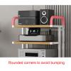 Movable 3/4/5 Tier AV Media Stand Corner Shelf Adjustable Storage Rack Floor-Standing Multi-Function Shelf Cabinet Component Cabinet Stereo Audio Rack Stand Tower Perfect for Home/Office/DJ/Theater ( view 4