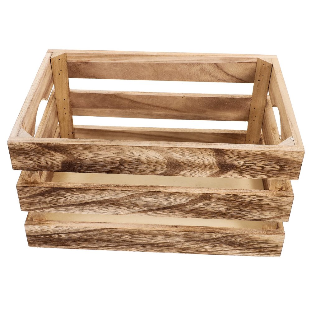 Cabilock Retro Wooden Crate Box Vintage Storage Boxes Lids Wooden Organizer for