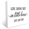 Love Grows Best In Little Houses Just Like This Decor Sign,Printed Wood Wall Art Sign,Funny Home Signs Decor,Wood Box Sign Home Decorative,Rustic Farmhouse Wood Sign Decor Wall Art 5 x 5 inch view 1