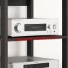 3/4/5 Tier Audio Rack CD Media Player Stand Audio/Video Component Cabinet Floor-Standing Movable Storage Shelf, Wooden Corner Component Cabinet Stereo Audio Rack with Wheels for Home/Office/Theater ( view 4