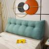 MOUNW Large Headboard Pillow Teal Triangular Headboard Wedge Bed Rest Reading Pillow Backrest Positioning Support Bolster Cushion with Removable Cover, 47x20x8in view 1