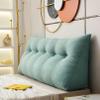 MOUNW Large Headboard Pillow Teal Triangular Headboard Wedge Bed Rest Reading Pillow Backrest Positioning Support Bolster Cushion with Removable Cover, 47x20x8in view 2