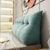 MOUNW Large Headboard Pillow Teal Triangular Headboard Wedge Bed Rest Reading Pillow Backrest Positioning Support Bolster Cushion with Removable Cover, 47x20x8in view 3