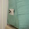 MOUNW Large Headboard Pillow Teal Triangular Headboard Wedge Bed Rest Reading Pillow Backrest Positioning Support Bolster Cushion with Removable Cover, 47x20x8in view 4