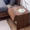 PZEOB Night Stand Walnut Solid Wood Nightstand Scandinavian Style Bedside Table with Drawer Bedside Cabinet for Bedroom Bedside Dresse End Table Spacious Space view 2