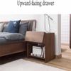 PZEOB Night Stand Walnut Solid Wood Nightstand Scandinavian Style Bedside Table with Drawer Bedside Cabinet for Bedroom Bedside Dresse End Table Spacious Space view 4