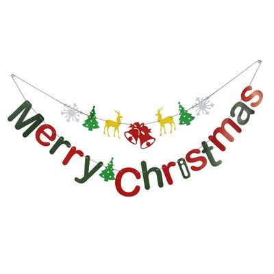 CIMAXIC Hanging Christmas Banner Christmas Decorations Party Banner Decorative Bunting