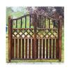GRRICEPL Carbonised Vintage Wooden Doors, Flush Door Fence, Garden Half Waist Door, Wooden Pet Gate, Freestanding Wood Fence Partition, Customizable Size (Color : Brown-A, Size : 120X99CM) view 1